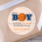 Basketball Theme Baby Shower PRINTED 2" Square or Round Favor LABELS | Boy's All Star MVP Sports Baby Shower Stickers for Favors [1001]