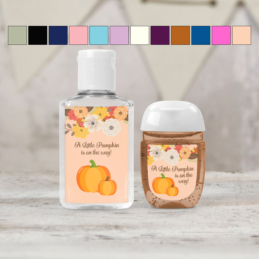 Little Pumpkin Baby Shower Favors Personalized PRINTED Hand Sanitizer LABELS| Fall Baby Shower | Autumn Baby Shower | Rustic Theme [1006]