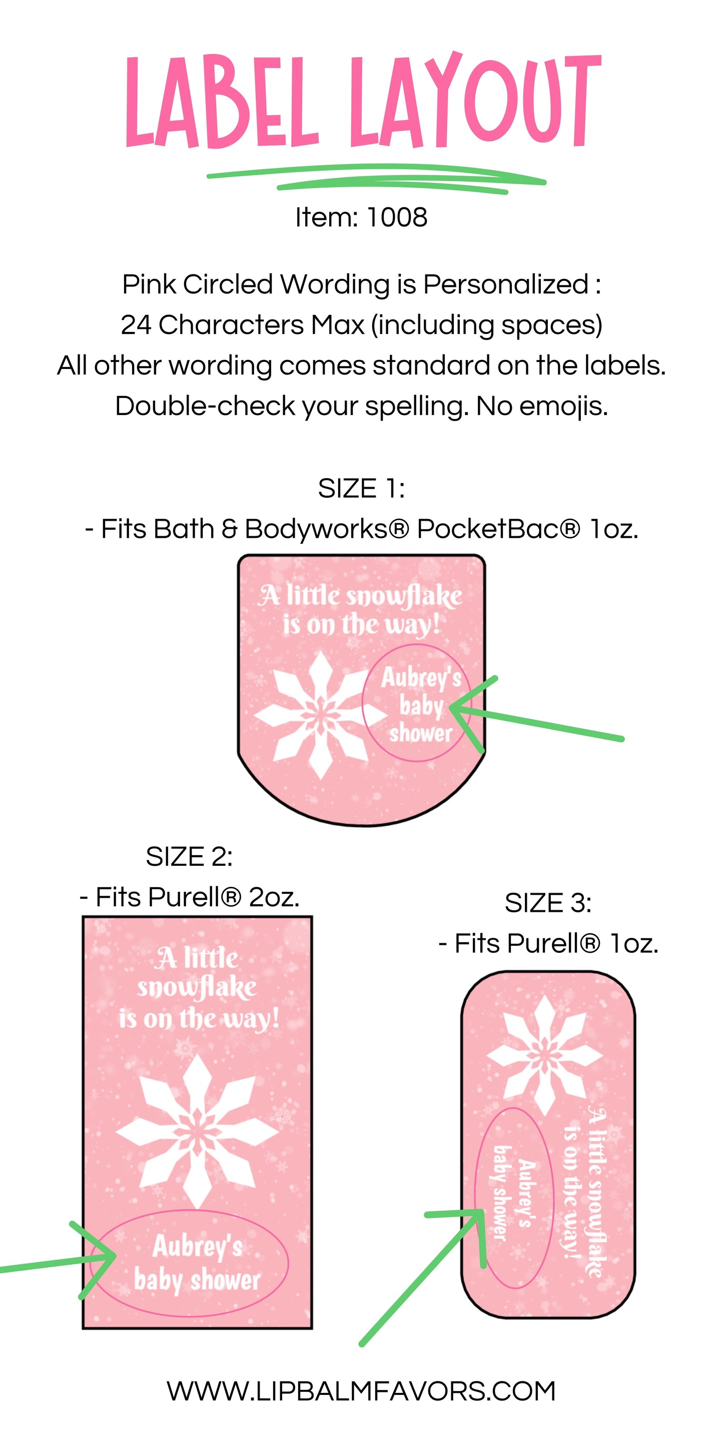 Snowflake Baby Shower Personalized PRINTED Hand Sanitizer LABELS| Winter Theme Baby Shower | A Little Snowflake is on the Way [1008]