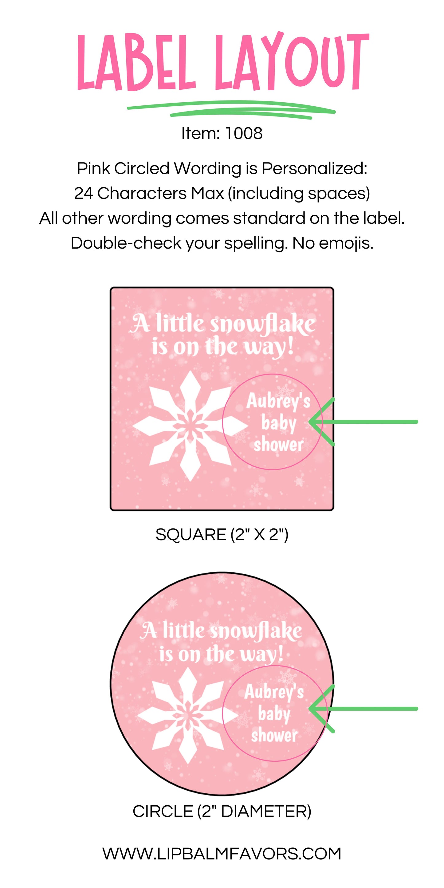 A Little Snowflake is on its Way PRINTED 2" Square or Round Favor LABELS | Winter Theme Baby Shower | Snowflake Baby Shower Labels [1008]