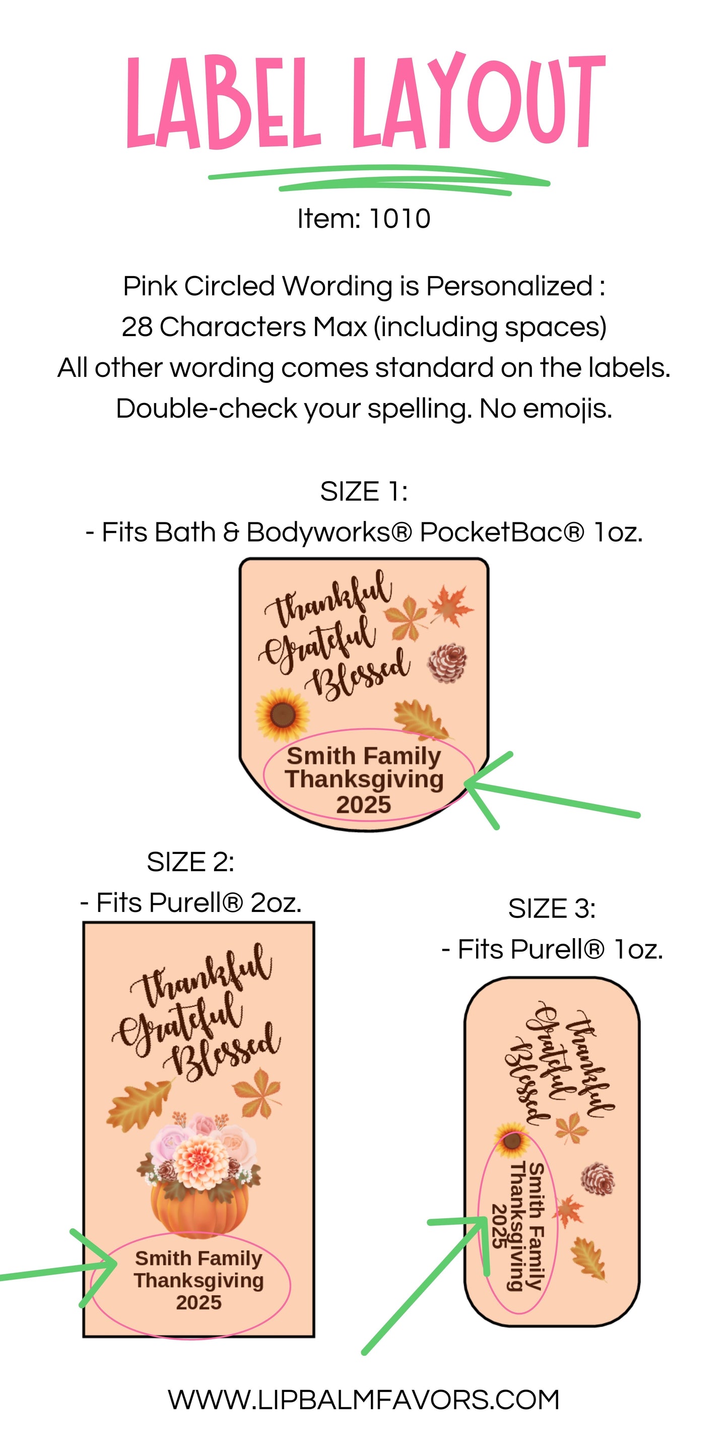 PRINTED Hand Sanitizer LABELS for Thanksgiving Table Favors | Thanksgiving Gift Labels | Thankful Grateful Blessed [1010]