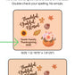 PRINTED Lip Balm LABELS for Thanksgiving Favors | Thankful Grateful Blessed | Thanksgiving Table Favors Stickers | Thanksgiving Day [1010]