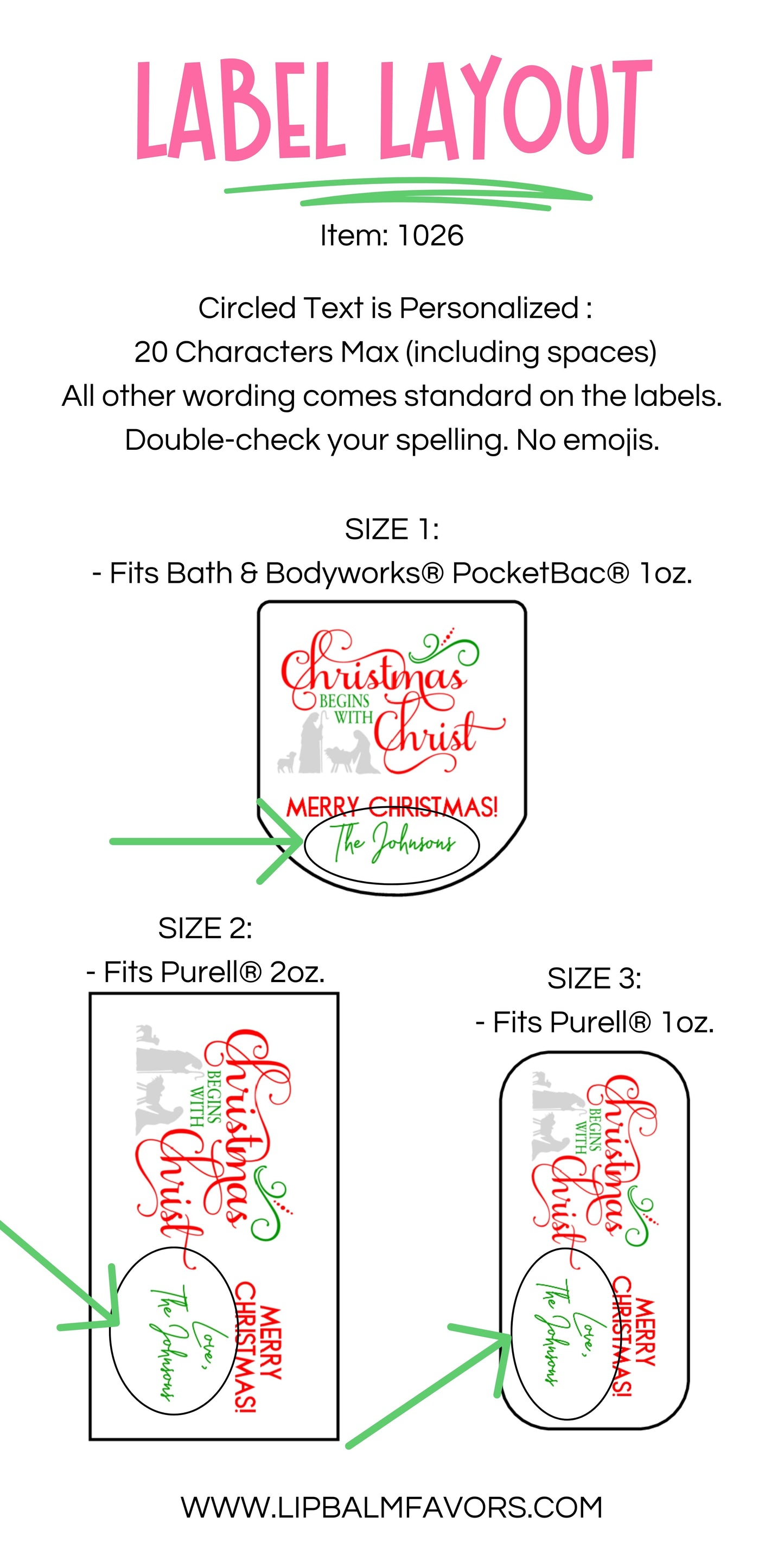 Christmas Begins with Christ PRINTED Hand Sanitizer LABELS | Religious Christmas Party Favor Stickers | Church Christmas Labels [1029]