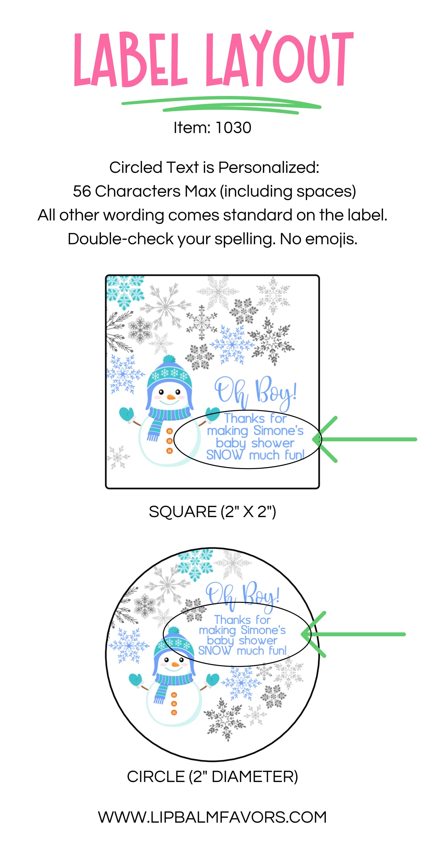 Oh Boy Snowman Baby Shower PRINTED 2" Square or Round Favor LABELS | Winter Baby Shower Sticker | Boy Baby Shower Labels for Favors [1030]