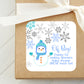 Oh Boy Snowman Baby Shower PRINTED 2" Square or Round Favor LABELS | Winter Baby Shower Sticker | Boy Baby Shower Labels for Favors [1030]