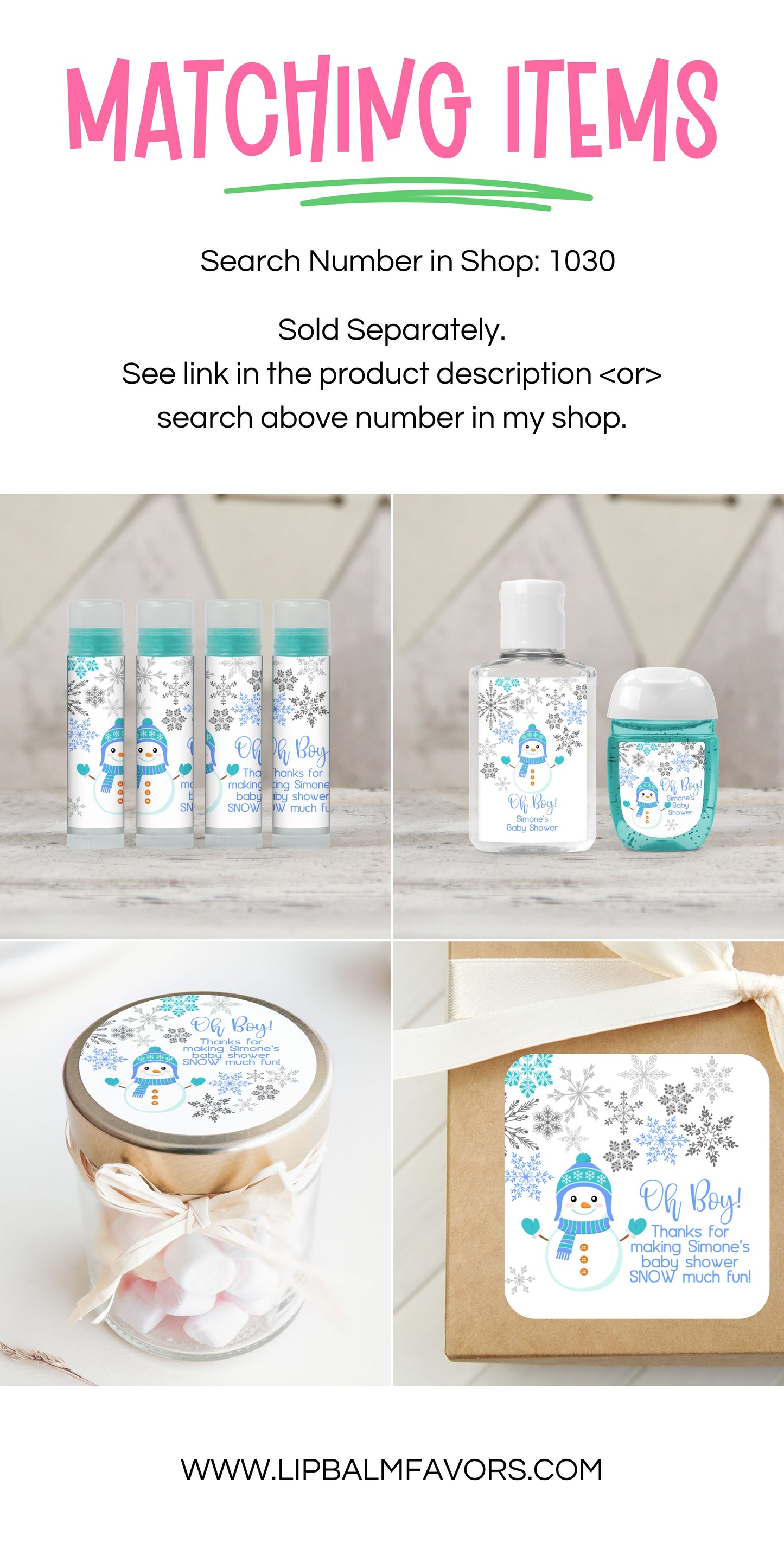 Oh Boy Snowman Baby Shower PRINTED Hand Sanitizer LABELS | Winter Wonderland Baby Shower Labels for Favors | Boy Baby Shower [1030]