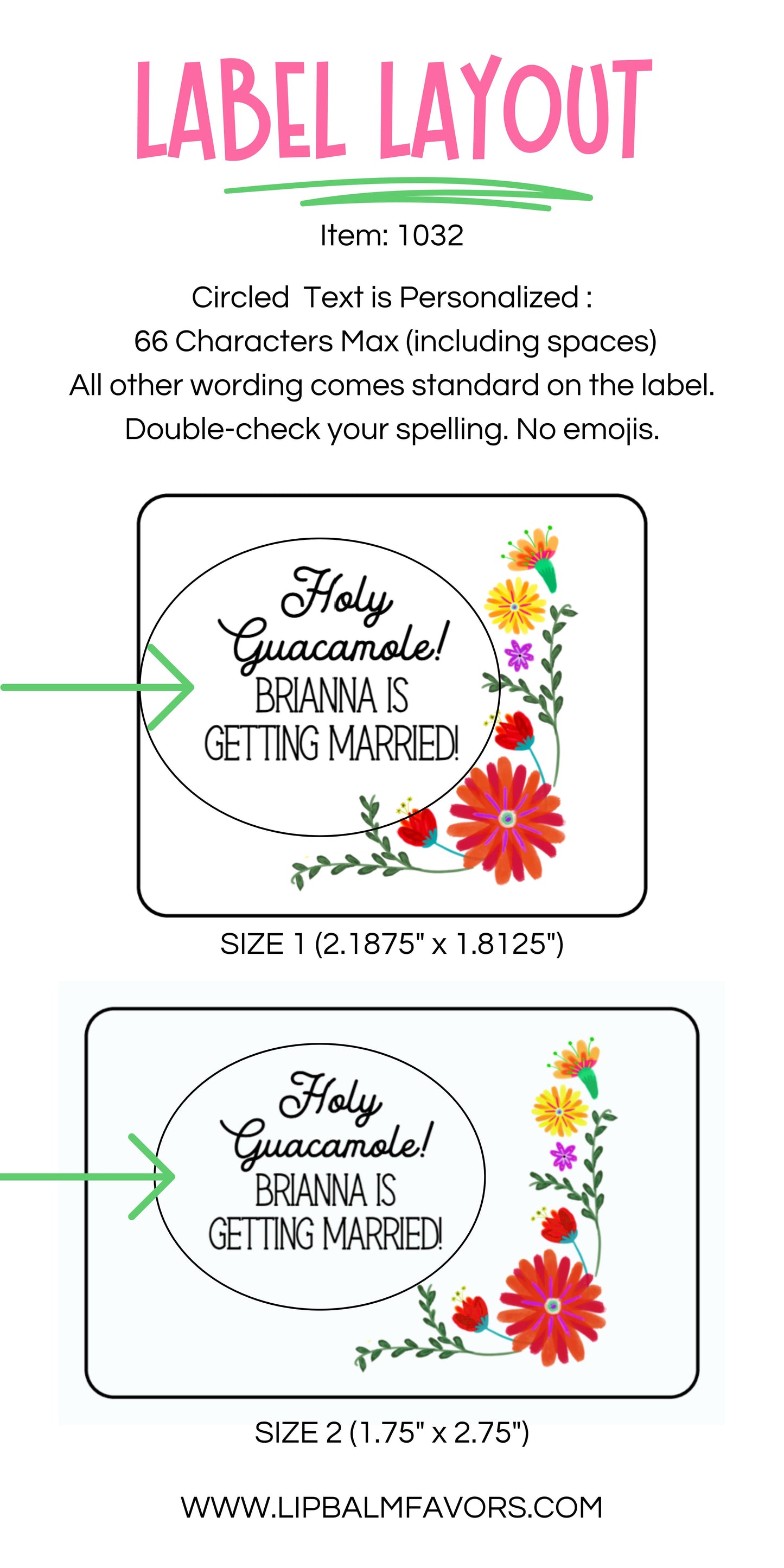 Mexican Fiesta Bridal Shower Personalized PRINTED Lip Balm LABELS | Mexican Flowers Floral Theme Bridal Shower Favors Sticker [1032]