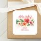 Printed 2" Round Favor Labels | Aloha Baby Shower Label | Hawaiian Luau Baby Shower | Tropical Baby Shower | Hibiscus Floral [1047]