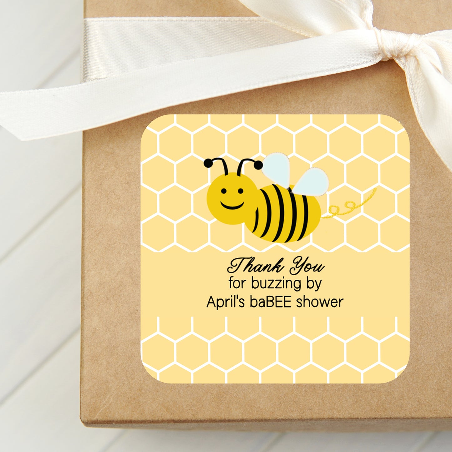 Sweet as Can Bee Party PRINTED 2" Square or Round Favor LABELS | Mommy to Bee Baby Shower | baby to Bee Shower | Bee Birthday Party [1048]