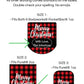 Merry Christmas Buffalo Plaid Party PRINTED Flannel Hand Sanitizer LABELS Stickers | Holiday Stocking Stuffers & Fillers Ideas [1076]