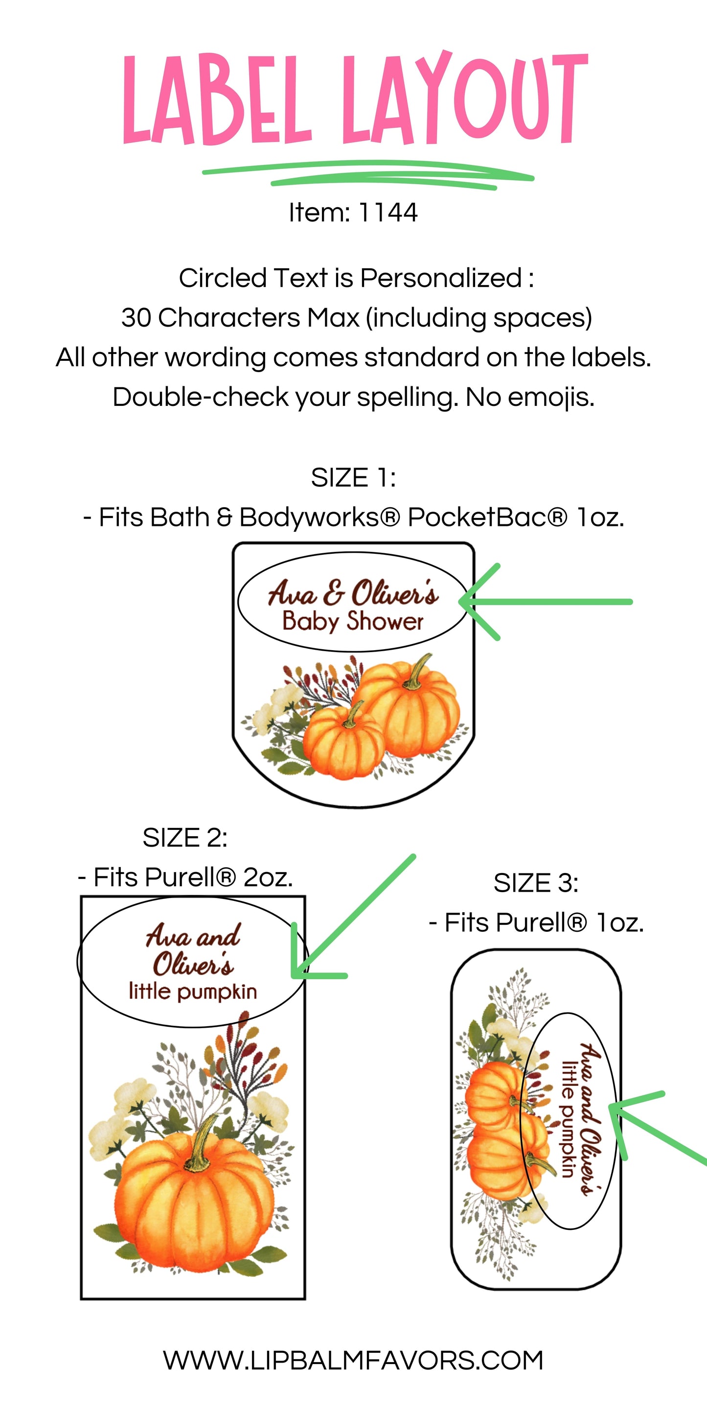 Pumpkin Party Favors Personalized PRINTED Hand Sanitizer LABELS | Fall Rustic Gender-Neutral Baby Shower & First Birthday Favor Label [1144]