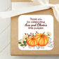 Orange Pumpkin Baby Shower PRINTED 2" Square or Round Party Favor LABELS | October Baby Shower | Fall 1st Birthday Party Sticker [1144]