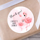 Flamingo Baby Shower PRINTED 2" Square or Round Favor LABELS | Pink Hawaiian Luau Baby Shower Stickers for Favors | Tropical Girl [1263]