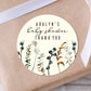 Boho Fall Floral Wildflowers Theme PRINTED 2" Square or Round Party Favor LABELS | Bridal Shower or Baby Shower Party Favor Sticker [1305]