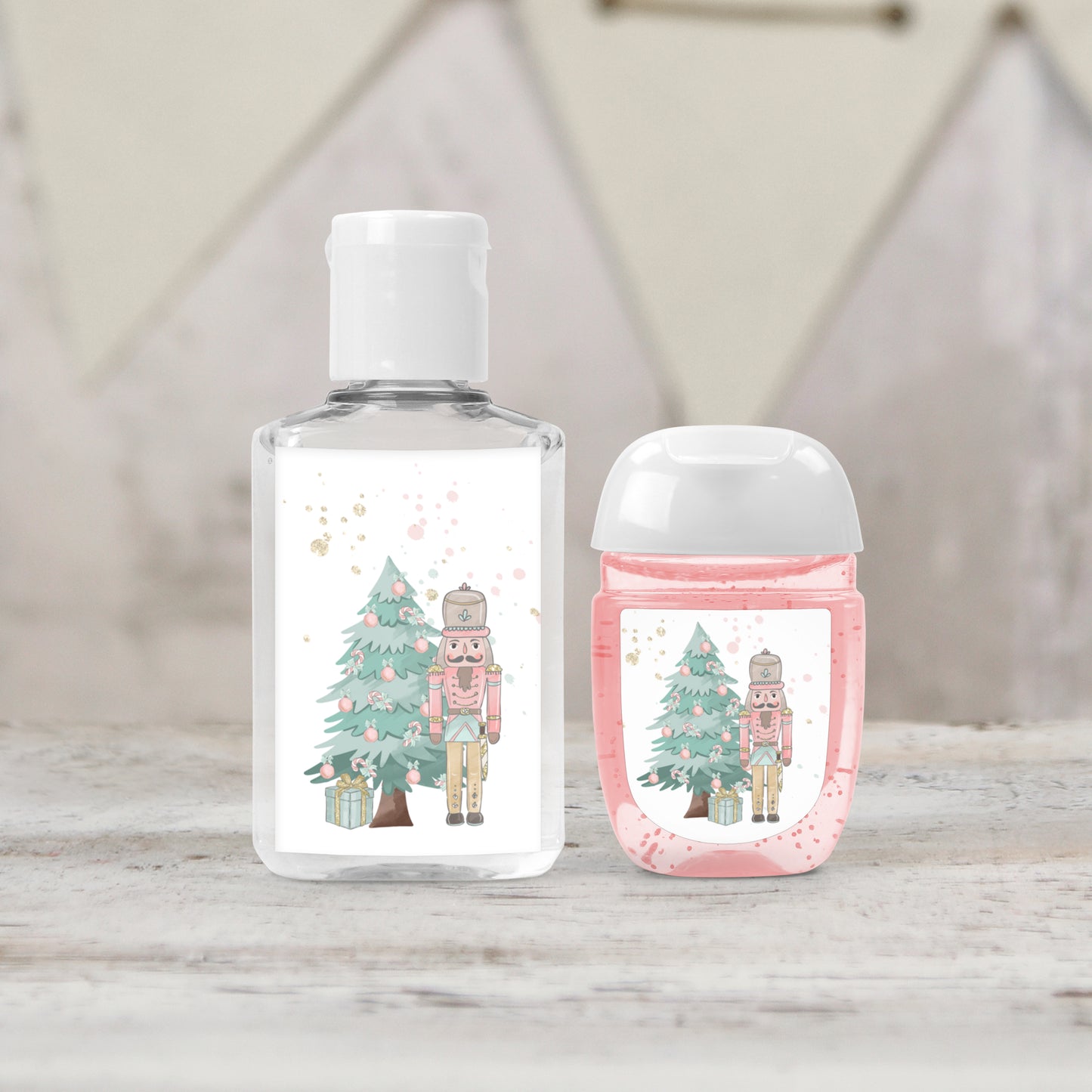 Nutcracker Ballet Party: Pink Nutcracker PRINTED Hand Sanitizer LABELS for a Festive Touch! Nutcracker Gifts for Dancers Idea [1316]