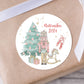 Pink Nutcracker PRINTED 2" Square or Round Party Favor LABELS | Holiday Christmas Party Supplies | Nutcracker Dancer Sticker for Gift [1316]