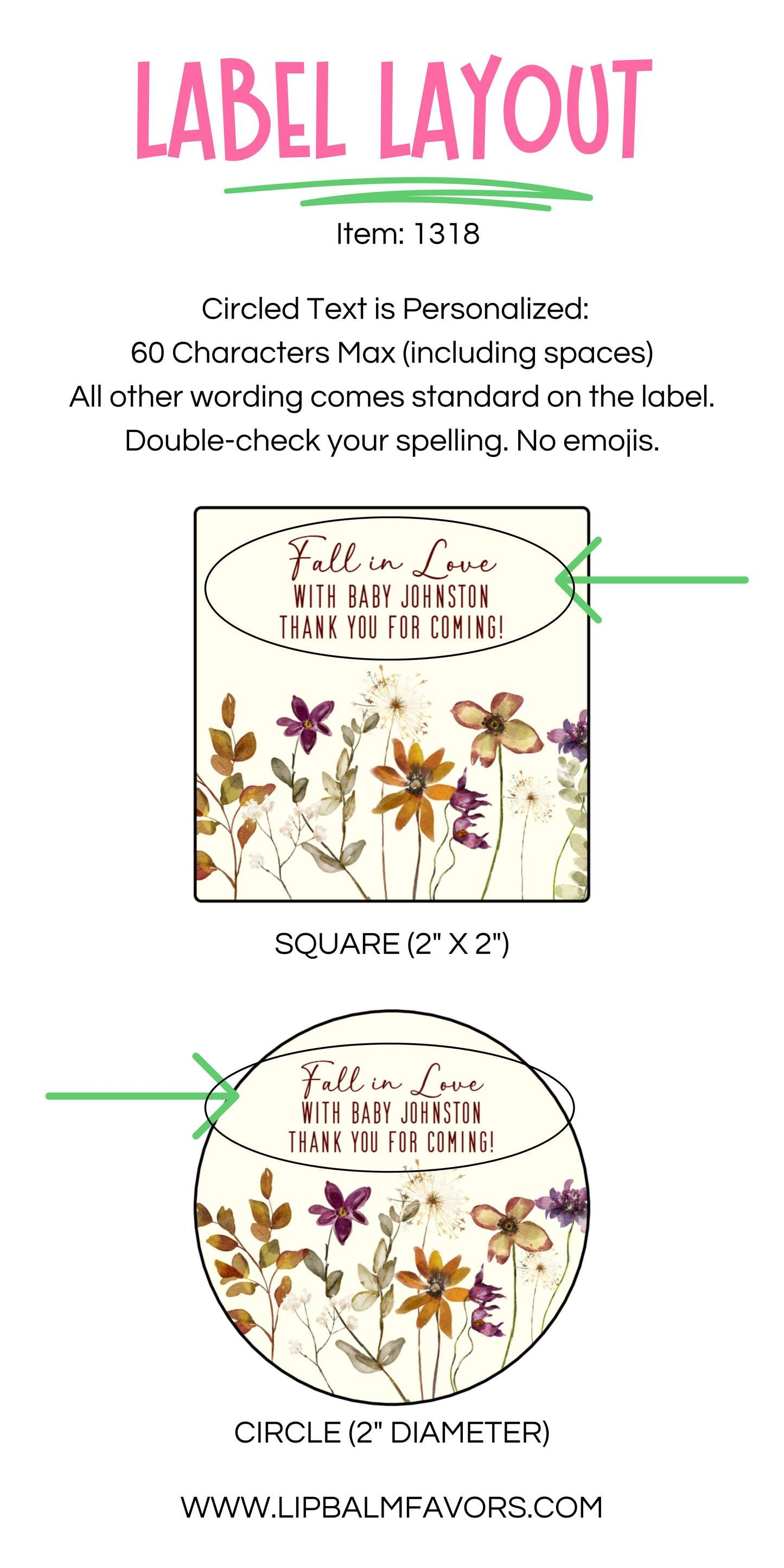 Fall Wildflowers Theme PRINTED 2" Square or Round Party Favor LABELS | Rustic Floral Bridal Shower Stickers for Favors [1318]