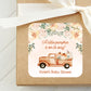 Pumpkin Truck Baby Shower PRINTED 2" Square or Round Favor LABELS | Fall Rustic Baby Shower Sticker for Boy or Girl | Little Pumpkin [1386]