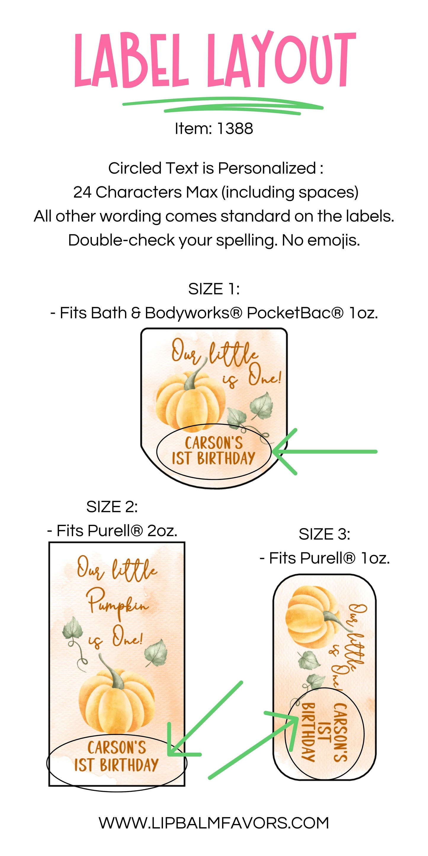 Our Little Pumpkin is One Personalized PRINTED 1st Birthday Hand Sanitizer LABELS | Fall Autumn Theme First Birthday Favors Sticker [1388]