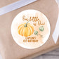 Our Little Pumpkin is One PRINTED 2" Square or Round Party Favor LABELS | October Fall First Birthday Party Stickers for Favors [1388]