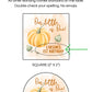 Our Little Pumpkin is One PRINTED 2" Square or Round Party Favor LABELS | October Fall First Birthday Party Stickers for Favors [1388]