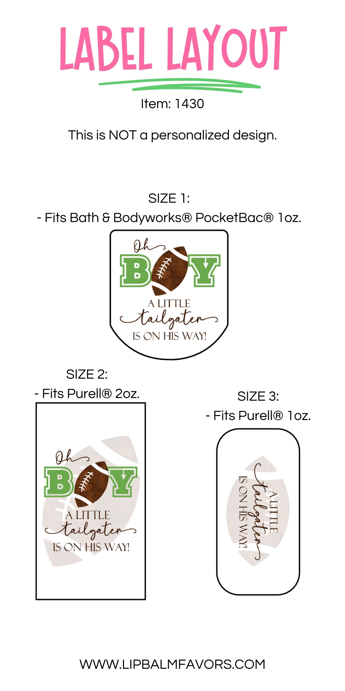 Football Baby Shower PRINTED Hand Sanitizer LABELS for Boy's Fall Baby Shower | Fall Sports Theme Baby Shower Stickers for Favors [1430]