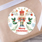 Merry Christmas Nutcracker PRINTED 2" Square or Round Party Favor LABELS | Holiday Party Supplies | Nutcracker Party Favor Sticker [1444]