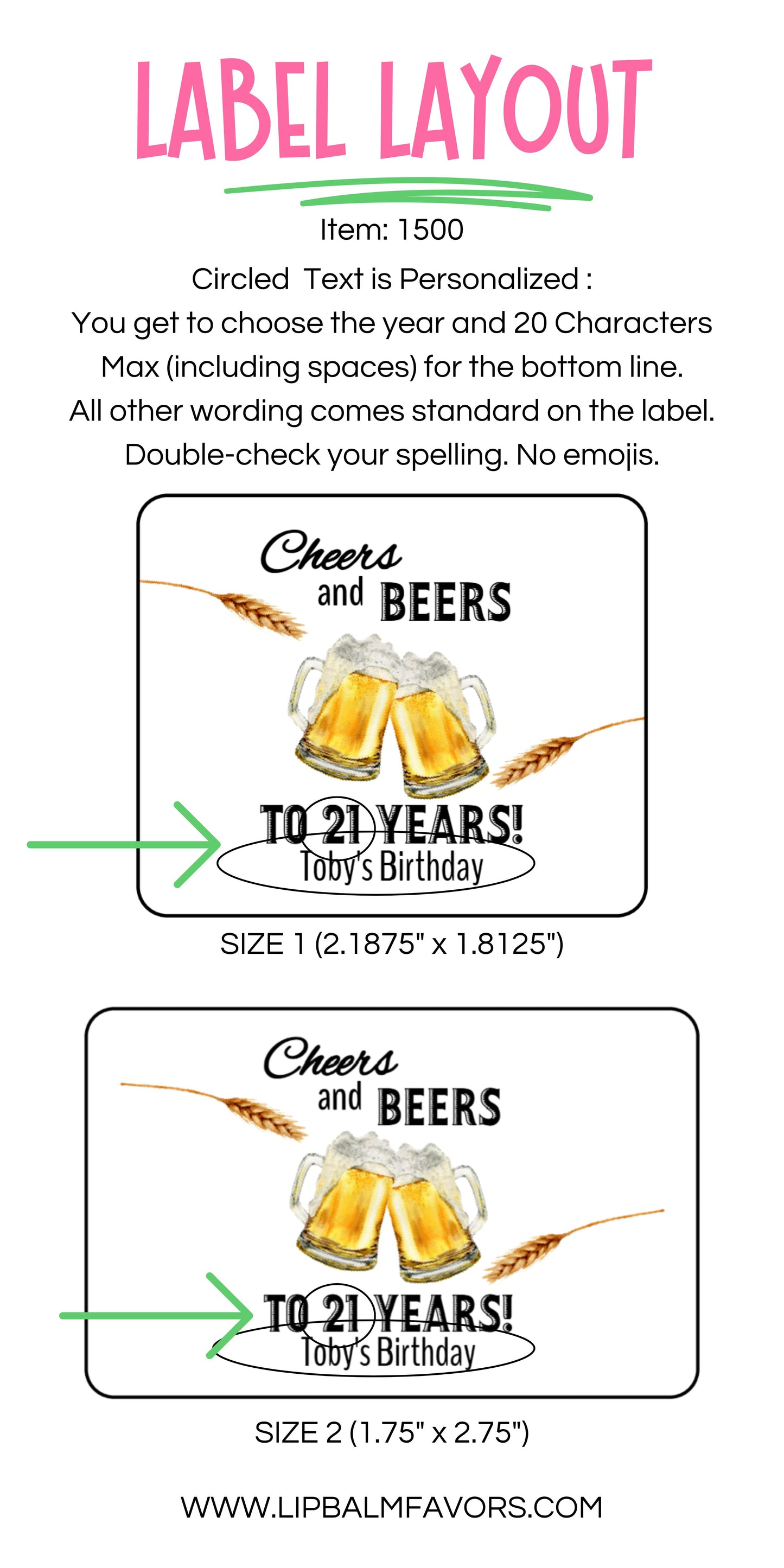 Cheers and Beers Personalized PRINTED Lip Balm LABELS | Adult Birthday Party Favors Sticker | Milestone Birthday Party Ideas [1500]