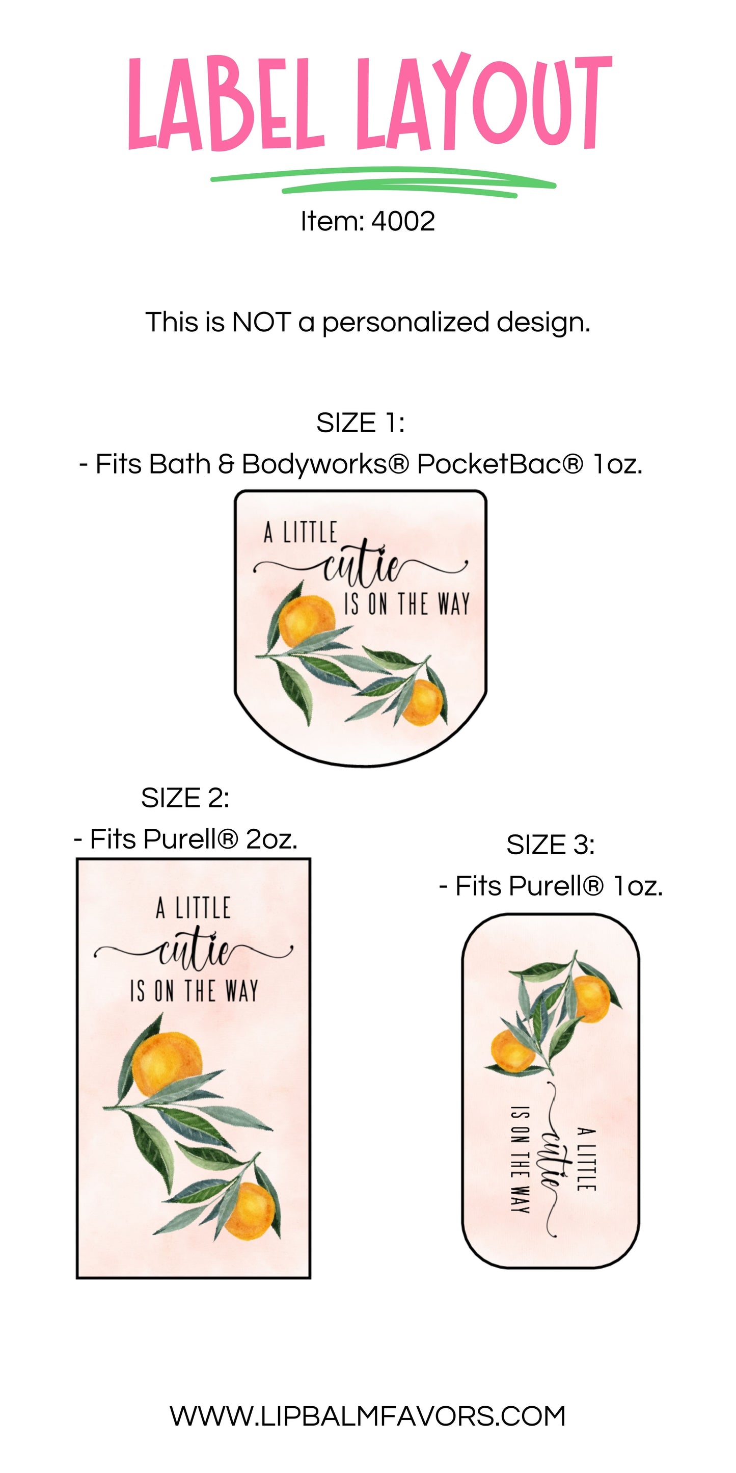 A Little Cutie is on the Way PRINTED Hand Sanitizer LABELS| Cutie Baby Shower Favors Label | Neutral Baby Shower Theme [4002]