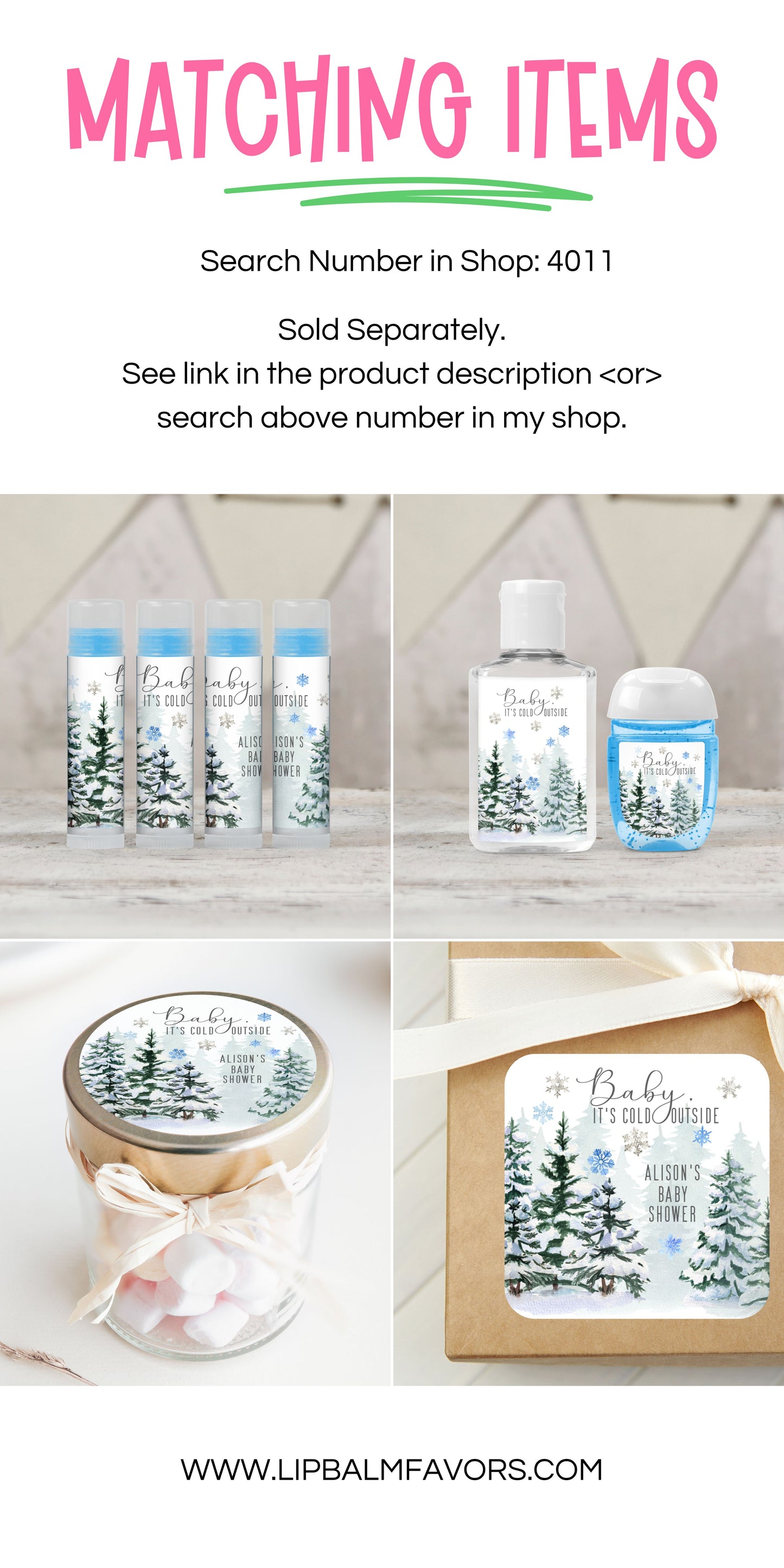 Baby Its Cold Outside Baby Shower Favors PRINTED Hand Sanitizer LABELS | Winter Wonderland Baby Shower | Winter Forest Theme [4011]