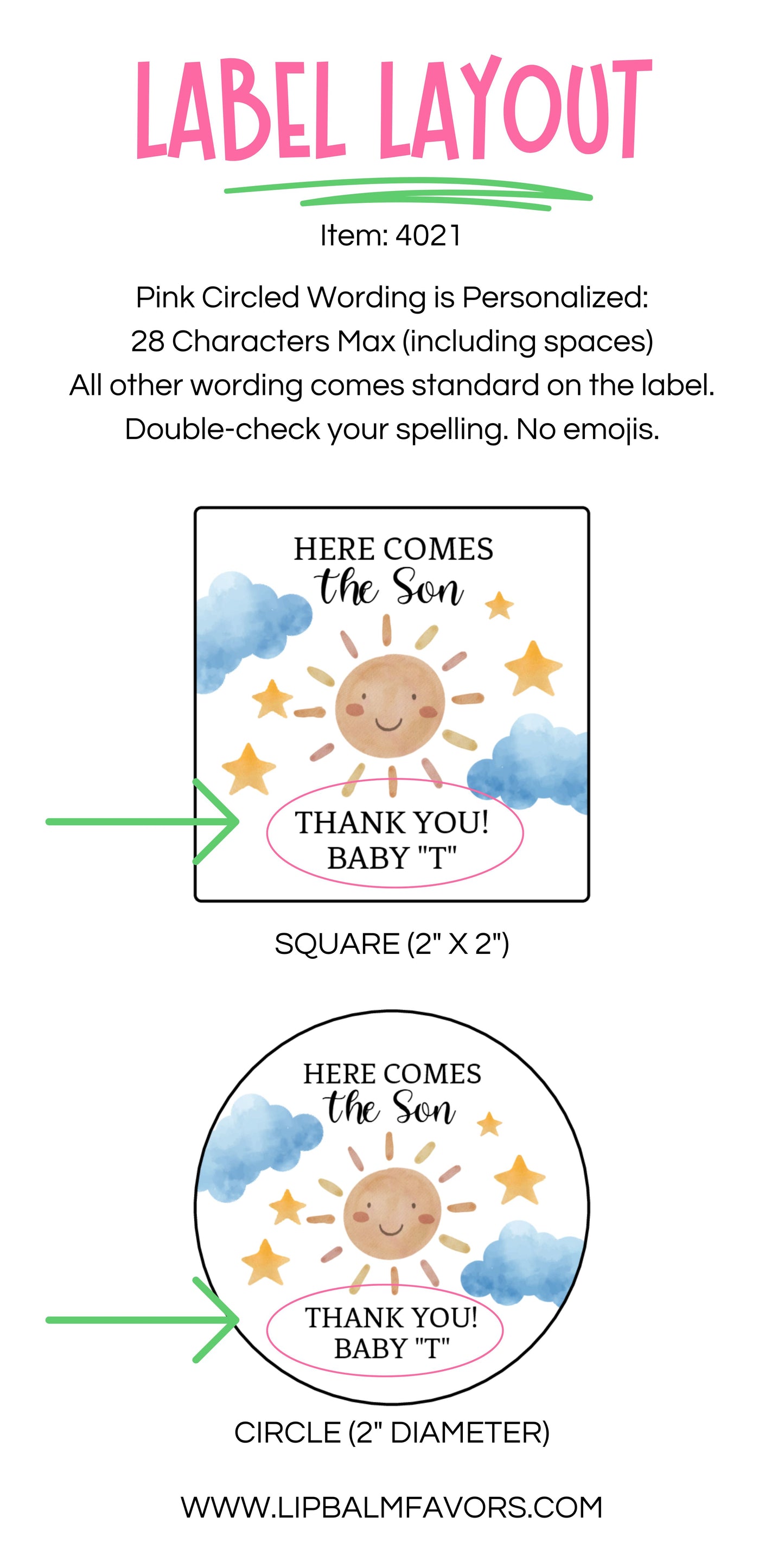 Here Comes the Son Baby Shower Labels | PRINTED 2" Square or Round Favor LABEL| Boy Theme Baby Shower | Sunshine Baby Shower [4021]