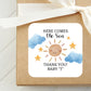 Here Comes the Son Baby Shower Labels | PRINTED 2" Square or Round Favor LABEL| Boy Theme Baby Shower | Sunshine Baby Shower [4021]