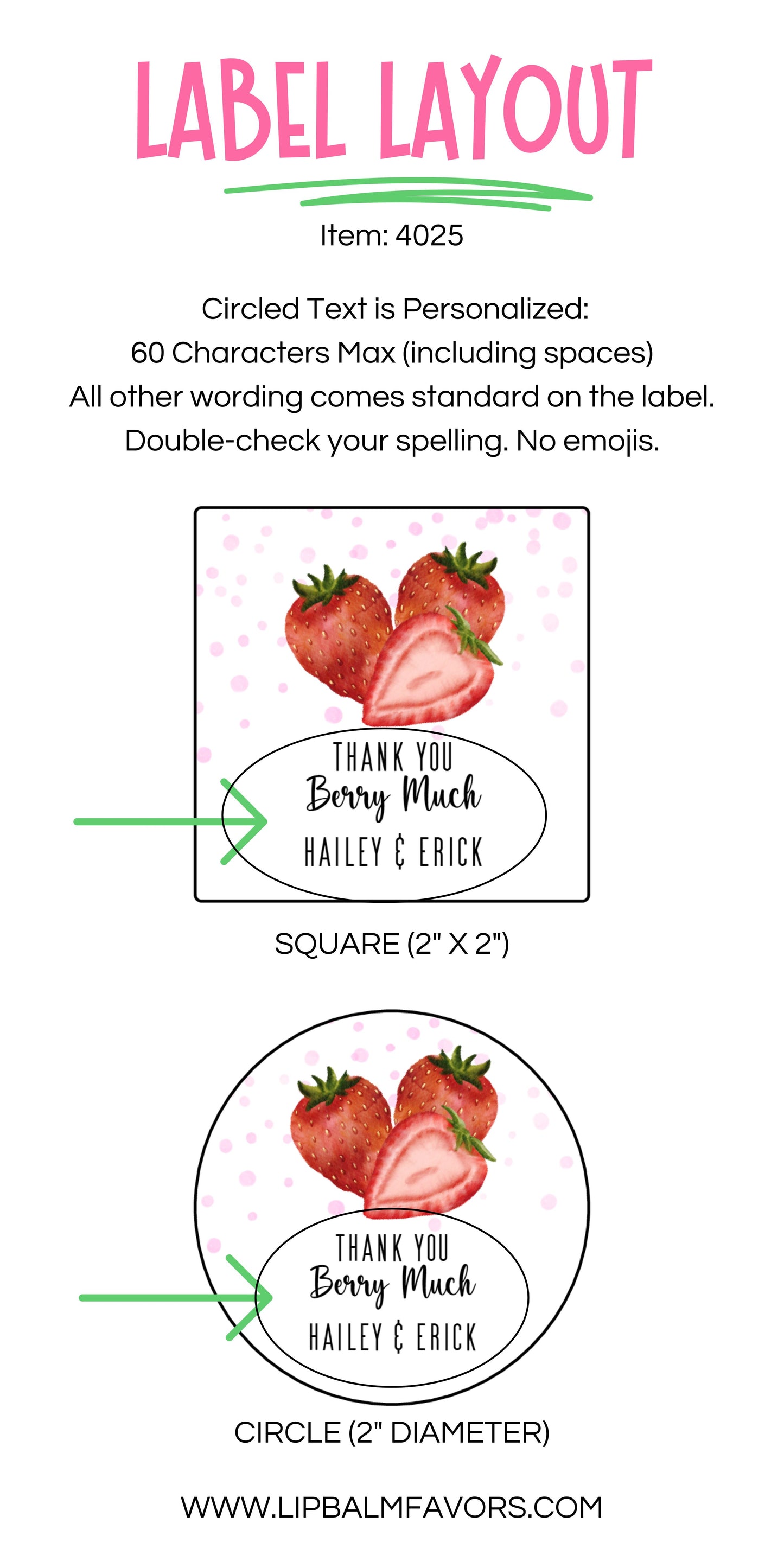 Strawberry Baby Shower Theme PRINTED 2" Square or Round Favor LABELS | Strawberry Party Supplies | Summer Baby Shower Girl [4025]