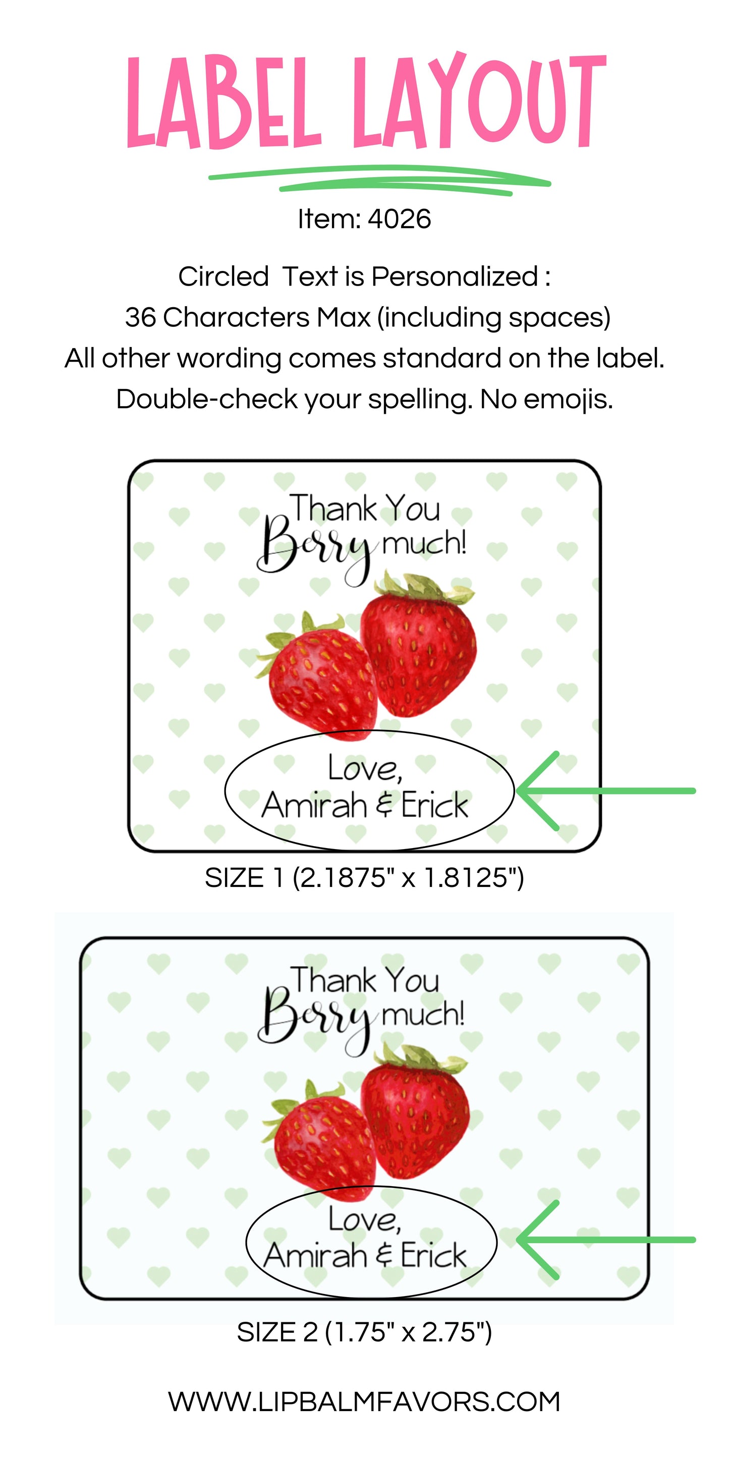 Strawberry Theme Party Personalized PRINTED Lip Balm LABELS | Berry Sweet Birthday | Strawberry 1st Bday | Strawberry Baby Shower [4026]