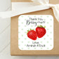 Strawberry Baby Shower Thank You Sticker PRINTED 2" Square or Round Favor LABELS | Summer Theme Birthday Party | Strawberry Party Idea [4026]