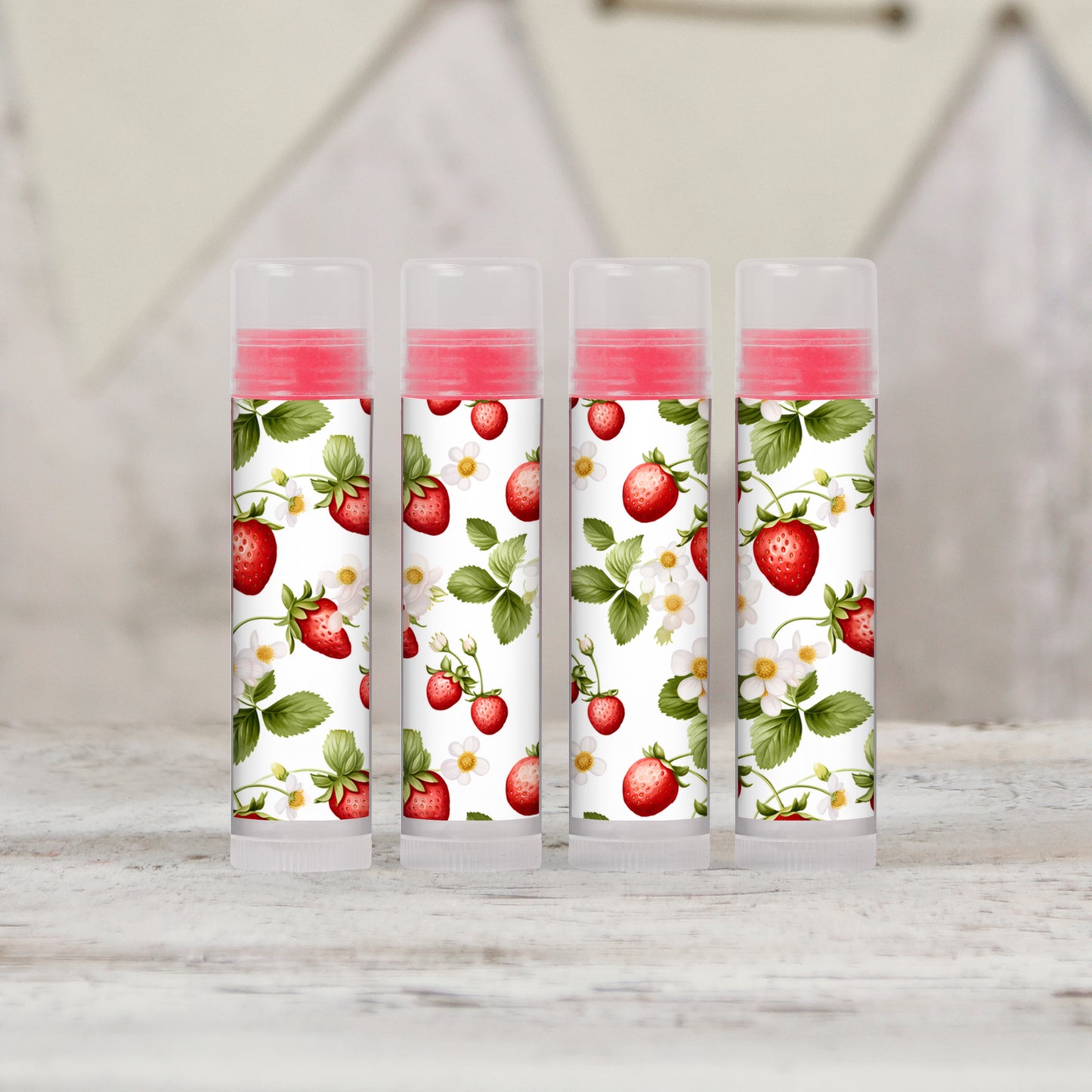 Strawberry Gifts PRINTED Lip Balm Labels | Thank You Berry Much Gift Labels for Guests | Strawberry Theme Baby Shower Favors Sticker [4031]