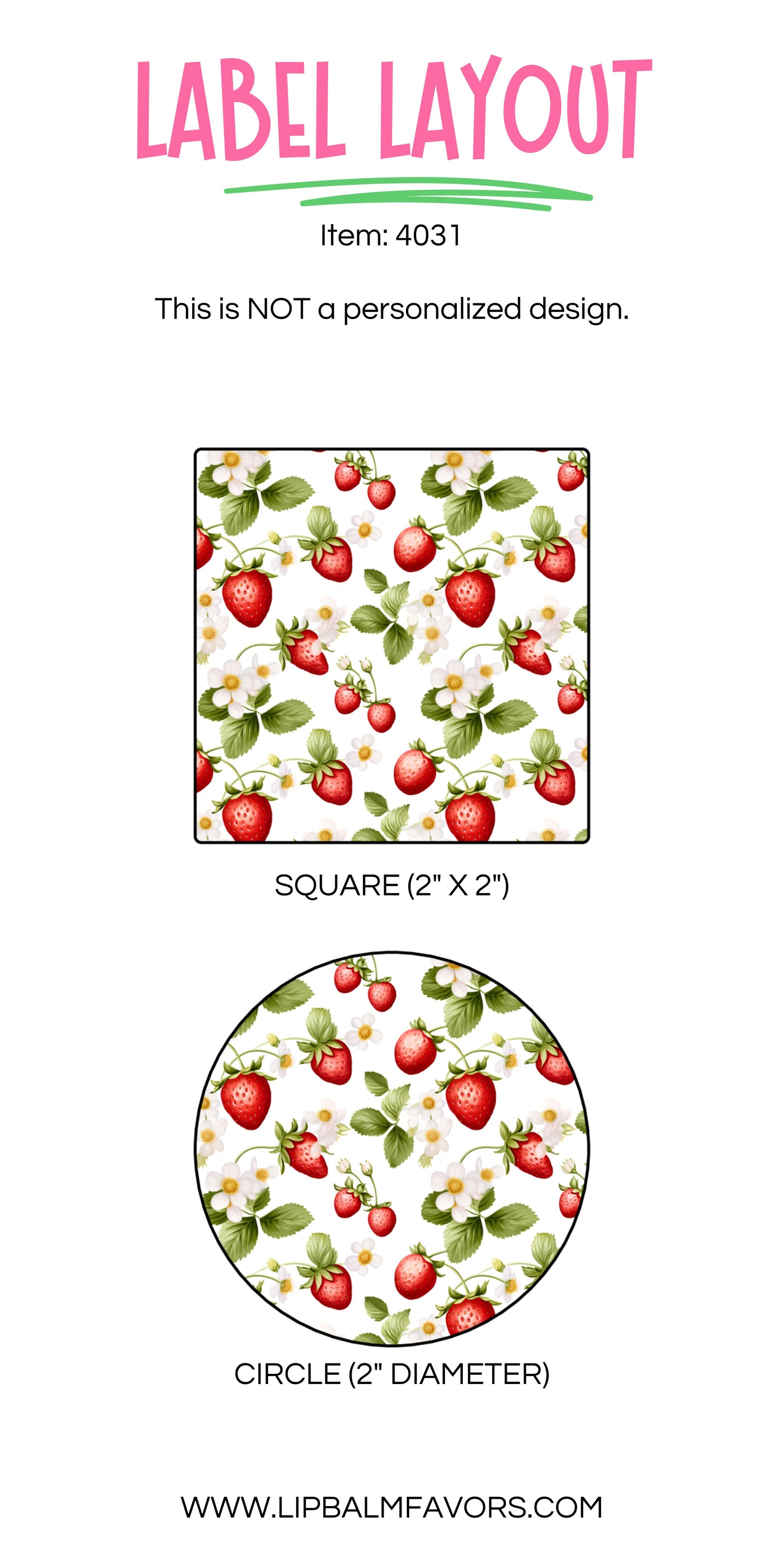 Strawberry 1st Birthday Party PRINTED 2" Square or Round Favor LABELS | Strawberry Thank You | Summer Party Stickers | Summer Theme [4031]