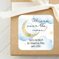 Over the Moon Baby Shower PRINTED 2" Square or Round Party Favor LABELS | Moon and Stars Baby Shower Stickers for Favors [4032]