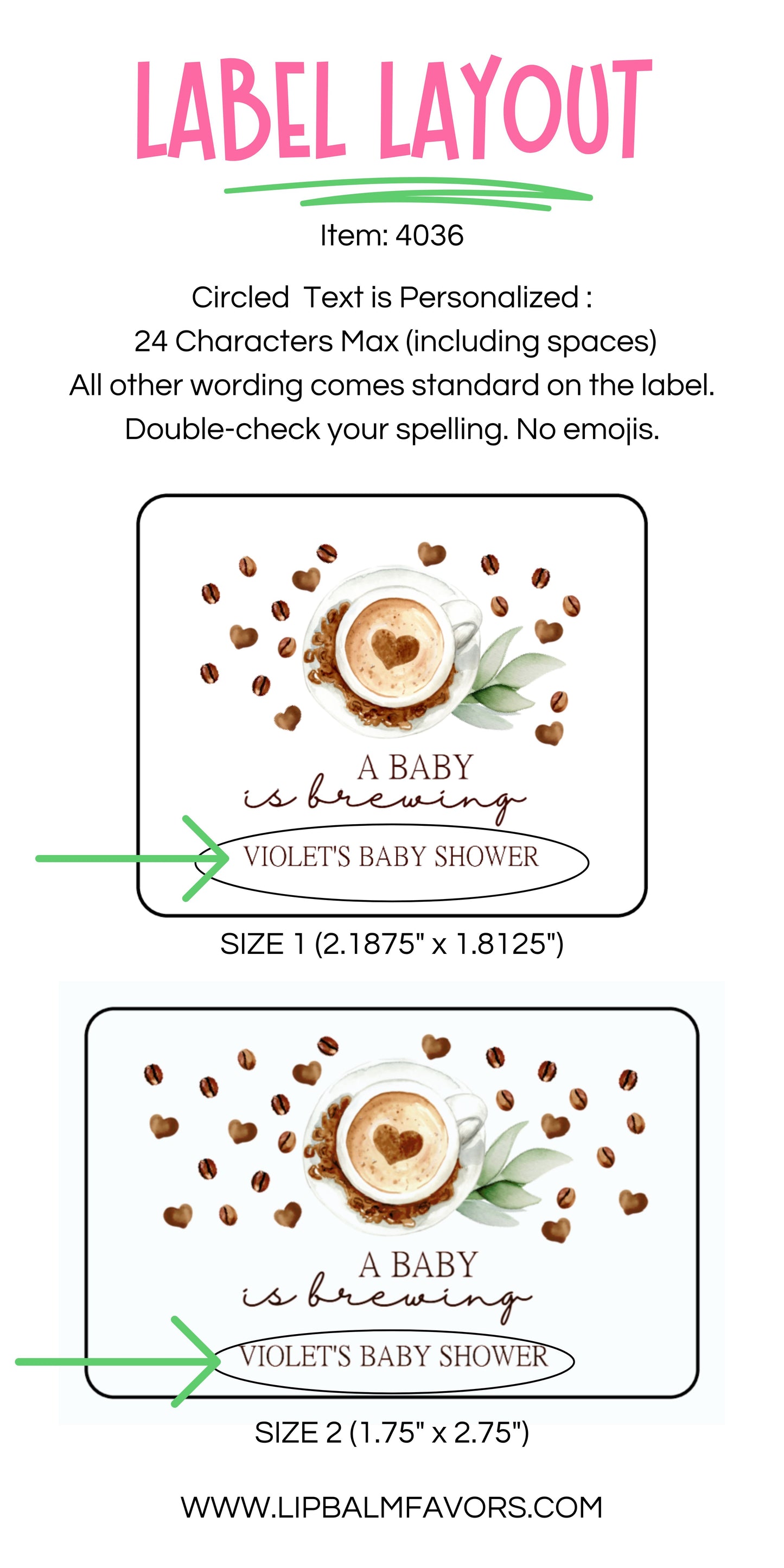 Baby is Brewing Coffee Baby Shower Personalized PRINTED Lip Balm LABELS | A Baby is Brewing Favor Stickers | Baby Shower Favor Ideas [4036]