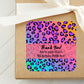 Neon Leopard Birthday Party PRINTED 2" Square or Round Party Favor LABELS | Cheetah Print Favor Labels for Girls Birthday Party Favor [4070]