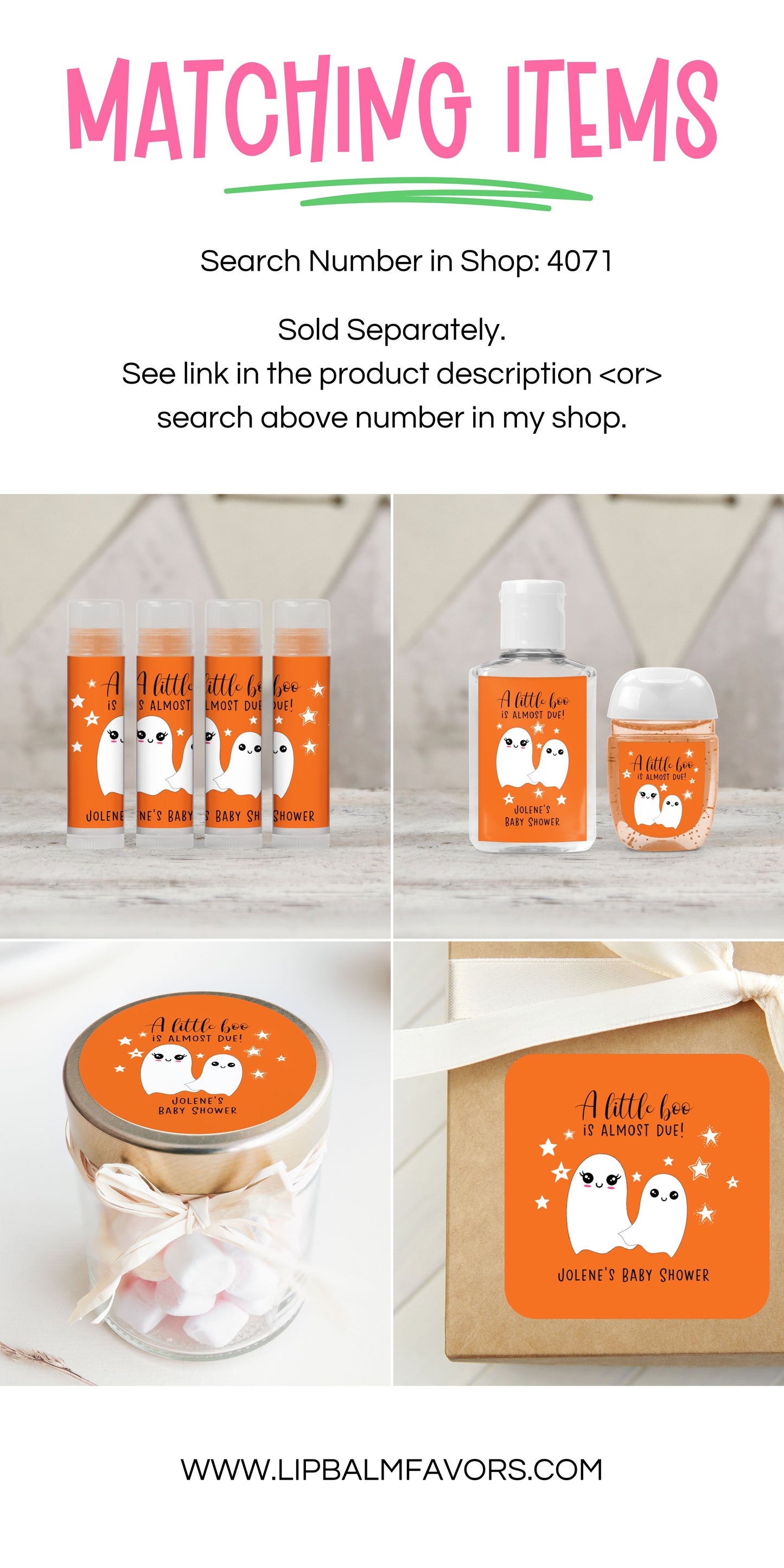 A Little Boo is Almost Due Baby Shower PRINTED 2" Square or Round Favor LABELS | Ghost Baby Shower | Halloween Baby Shower Labels [4071]