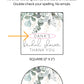 Eucalyptus Theme Bridal Shower PRINTED 2" Square or Round Party Favor LABELS | Minimalist Garden Botanical Bridal Shower Stickers [4112]