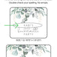 Eucalyptus Leaves Bachelorette: Personalized PRINTED Lip Balm Favor LABELS | Garden & Botanical Greenery Lip Balm Chapstick Stickers [4114]