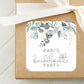 Eucalyptus Leaves Bachelorette PRINTED 2" Square or Round Party Favor LABELS | Botanical Garden Minimalist Bachelorette Stickers [4114]