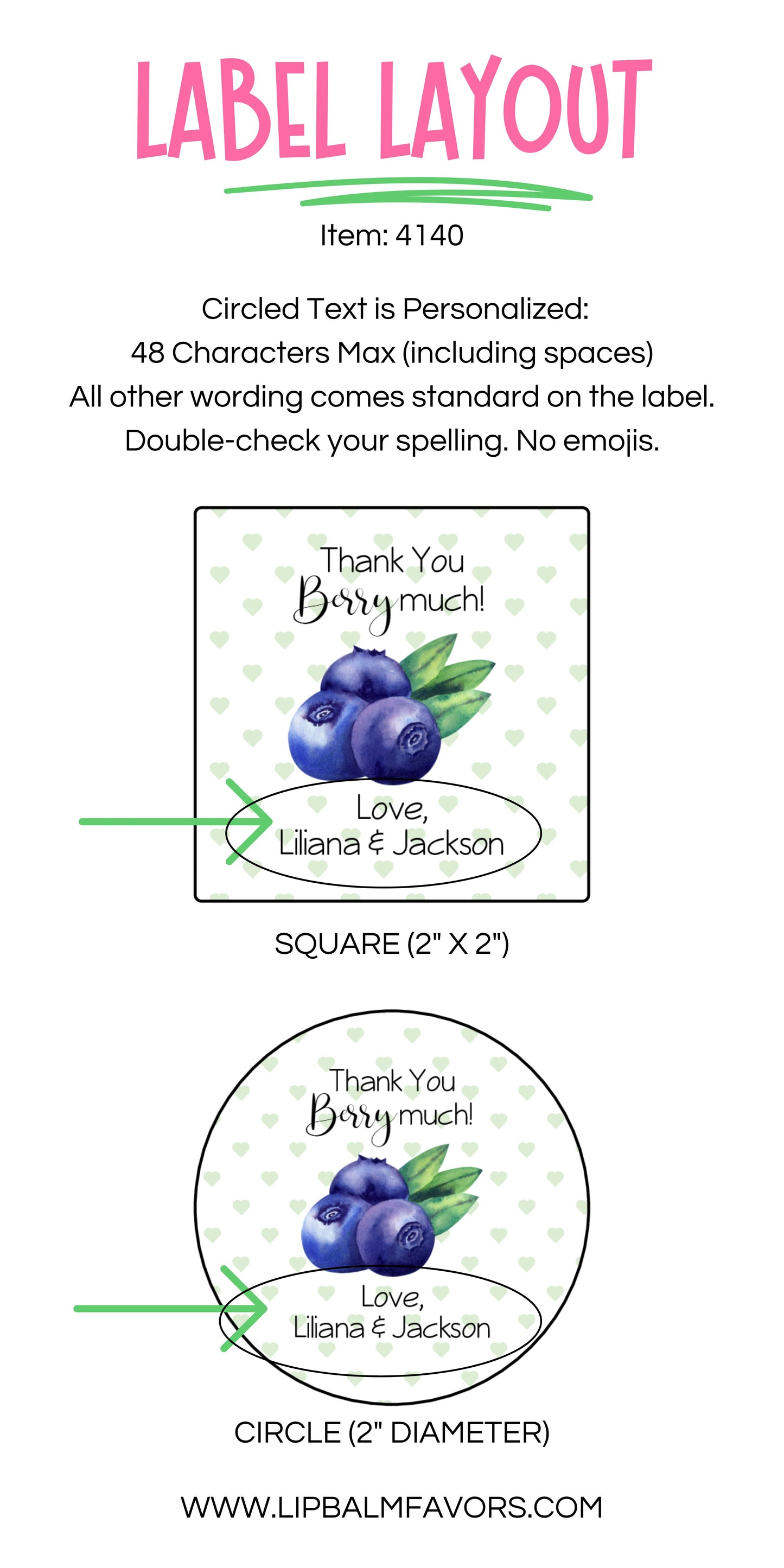 Blueberry Theme First Birthday PRINTED 2" Square or Round Party Favor LABELS | Blueberry Baby Shower Theme | Fruit Themed Birthday [4140]