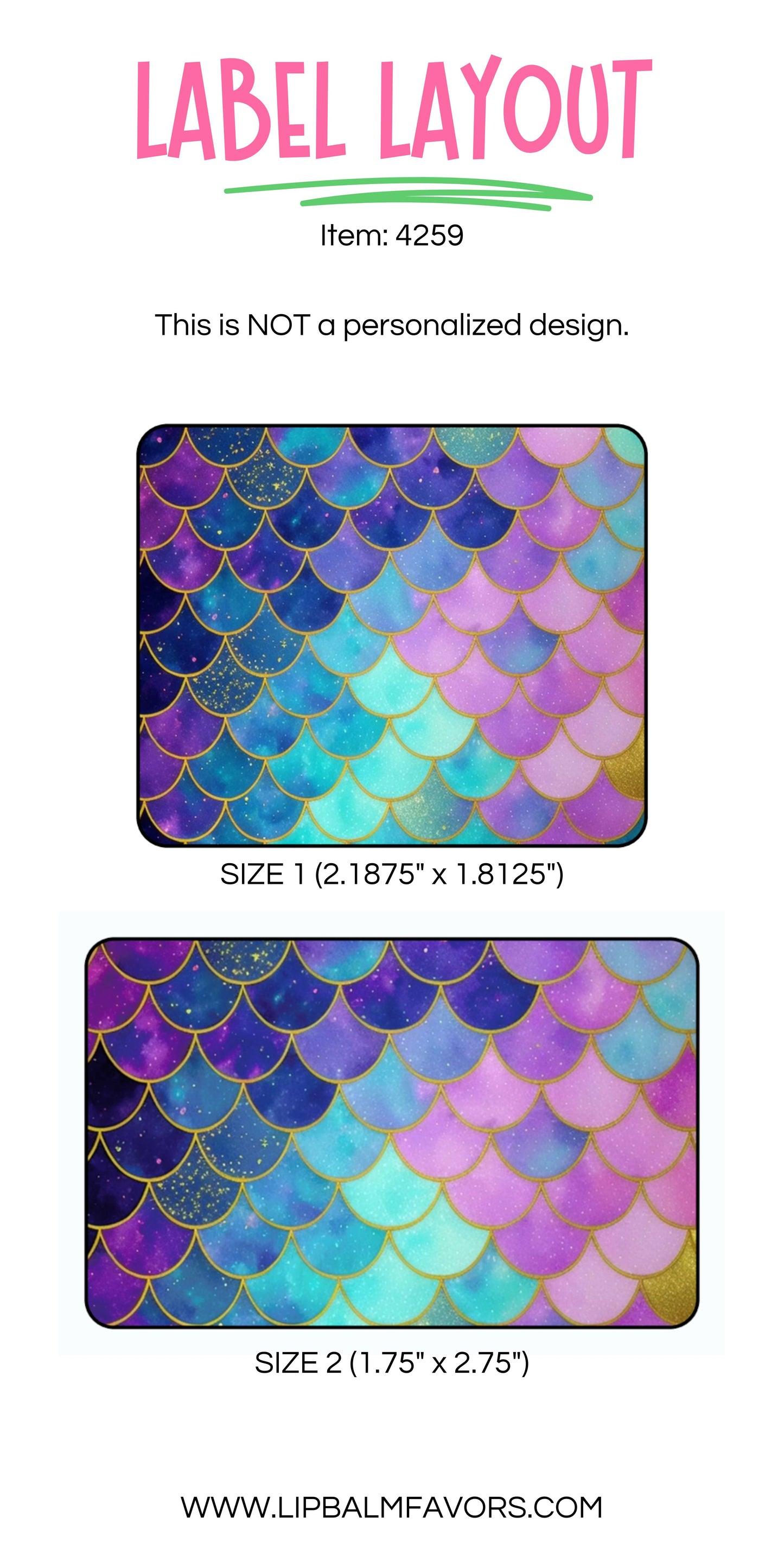 Mermaid Scales Lip Balm Party Favors PRINTED Hand Sanitizer LABELS - Girls Birthday Party, Bachelorette, Bridal Shower & Baby Shower! [4147]