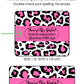 Pink Leopard Print Party Favors: Personalized PRINTED Lip Balm LABELS for Pink Cheetah Print Birthday or Bachelorette Lip Balm Favor [4236]