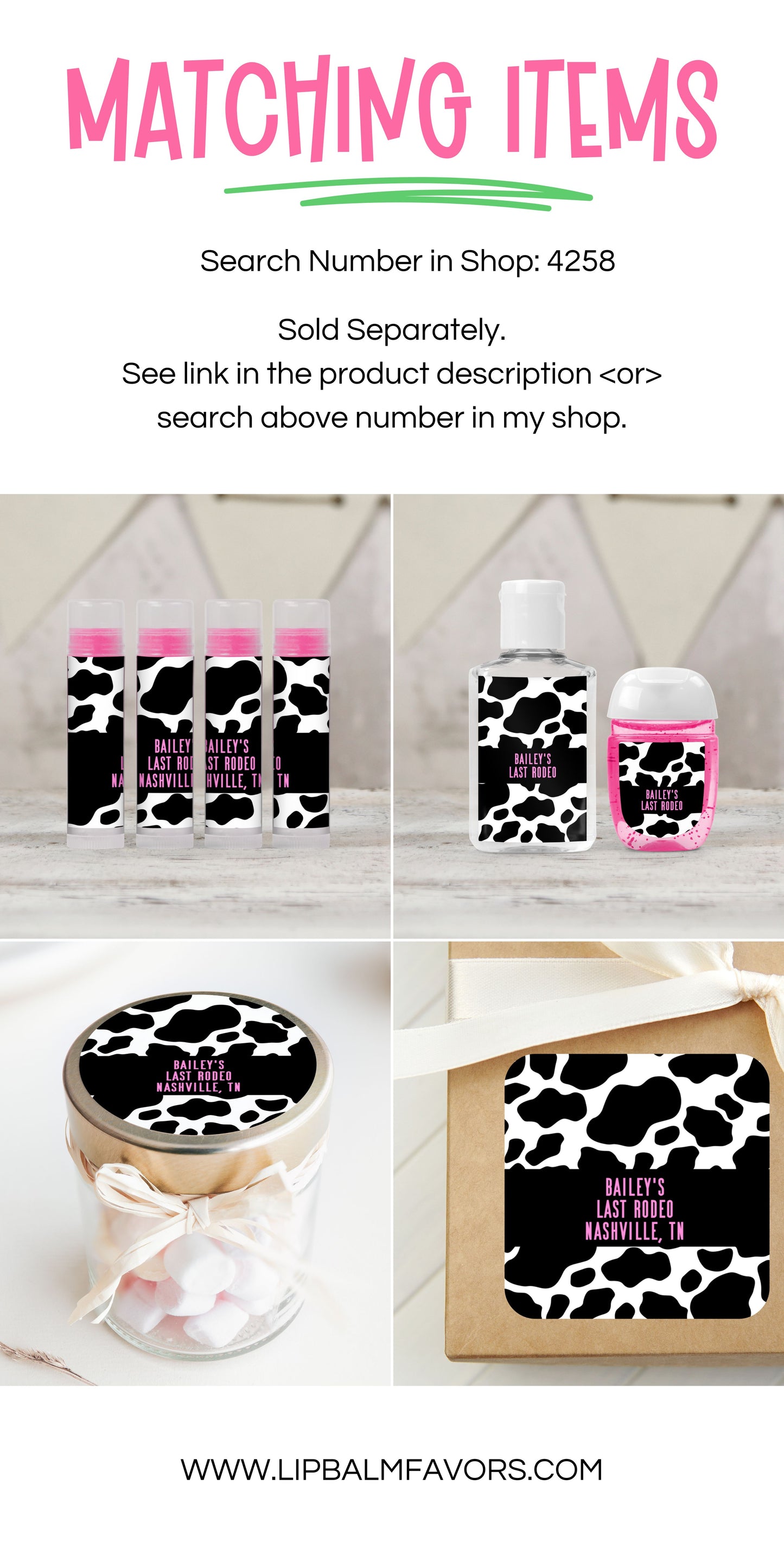 Scottsdale Bachelorette PRINTED 2" Square or Round Party Favor LABELS | Nash Bash | Last Rodeo | Cowgirl Birthday Party | Western [4258]