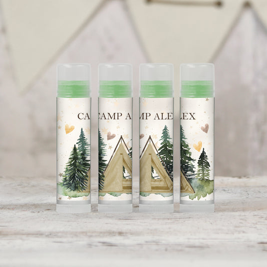 PRINTED Lip Balm LABELS for Camping Theme Bachelorette | Summer Pary Favors | Camp Bachelorette | Bachelorette Party Favors [4269]