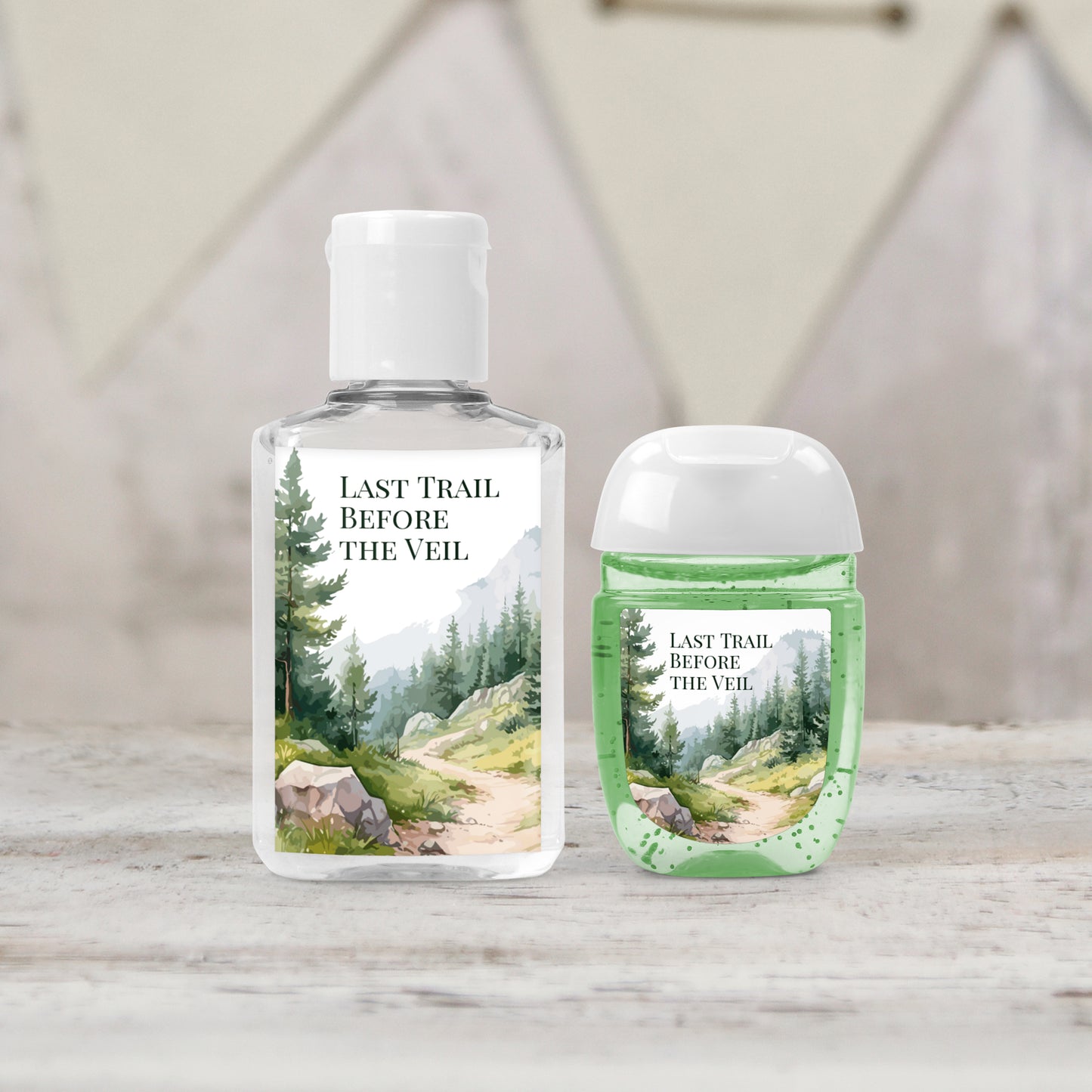 Last Trail Before the Veil Bachelorette Party PRINTED Hand Sanitizer LABELS for Camp Bachelorette Party Favors | Outdoor Bachelorette [4270]